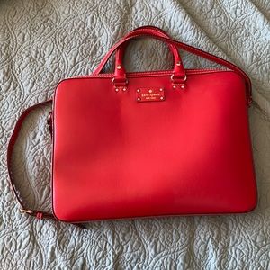 Red Kate Spade laptop bag